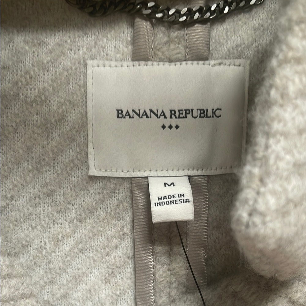 Banana Republic Factory Gray Trench Coat with Notched Lapel - Picture 2 of 6